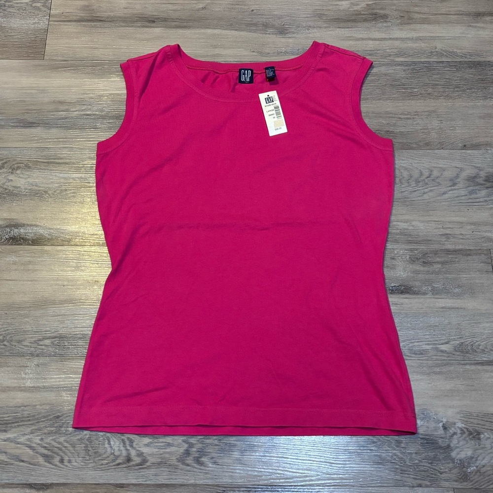 NWT VINTAGE GAP Block Tag 90’s 100% cotton sleeveless top womens sz large